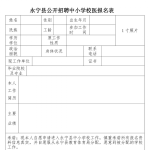 寧夏銀川市永寧縣教育體育局招聘中小學校醫(yī)崗位人員22人公告 ...