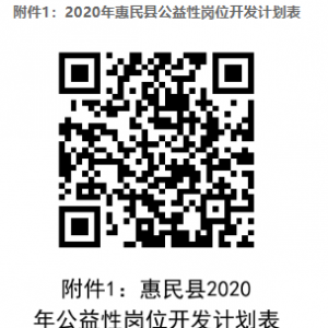 濱州惠民縣第二批公益性崗位人員招聘公告（36人）