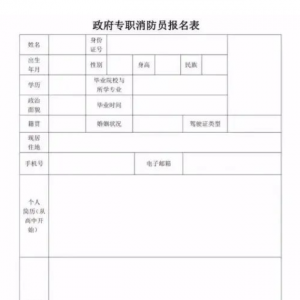 淮北市消防救援大隊公開招聘政府專職消防隊員15人公告