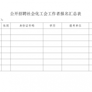 黑龍江雙鴨山市總工會公開招聘社會化工會工作者53人公告