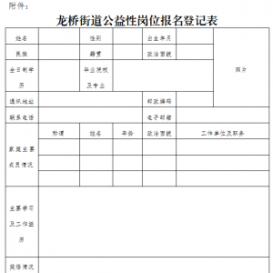 重慶涪陵區(qū)龍橋街道辦事處關(guān)招聘公益性崗位5人公告